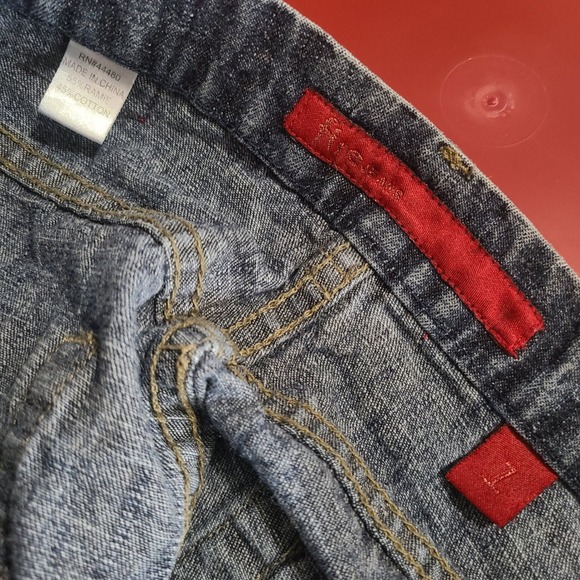 Fire Jeans Y2K Low Rise Stretch Denim Mini Skirt Blue Jean Skirt Raw Hem Size 11 - Picture 6 of 6